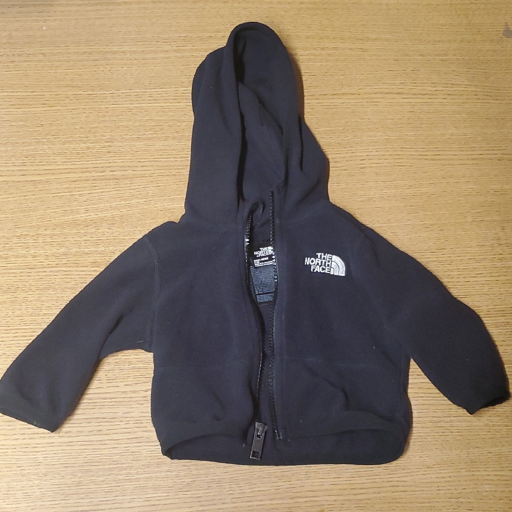 The North Face Baby Black Fleece Hooded Jacket
